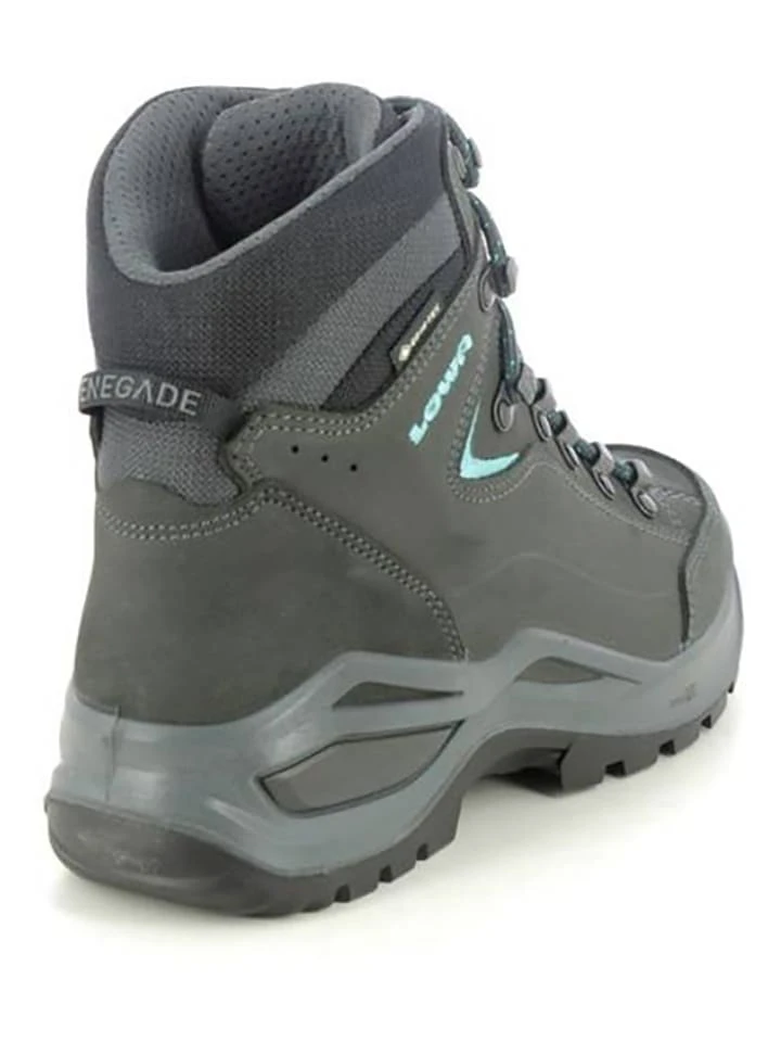 Lowa Leder-Wanderschuhe "Renegade EV" In Grau/ Türkis – Bild 2